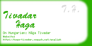 tivadar haga business card